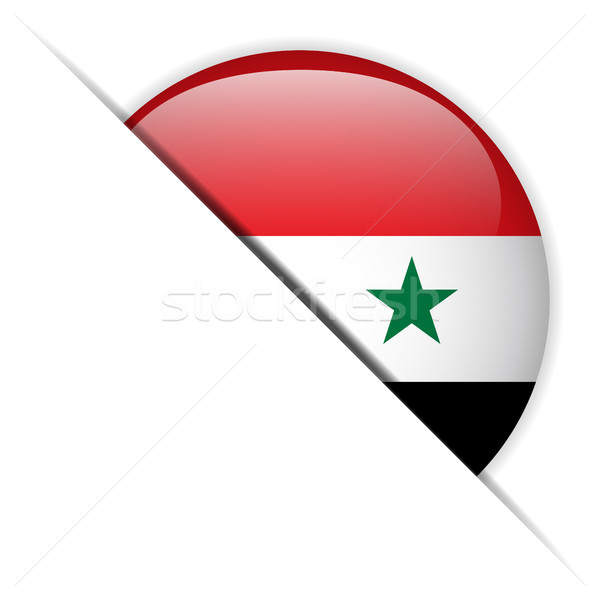 Syria Flag Glossy Button Stock photo © gubh83