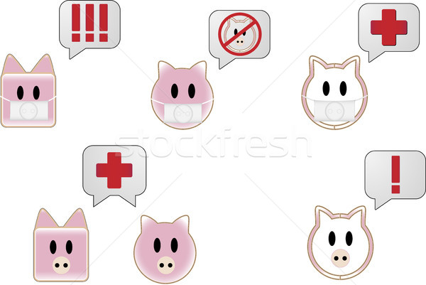 świnia grypa pęcherzyki inny uwaga Zdjęcia stock © gubh83