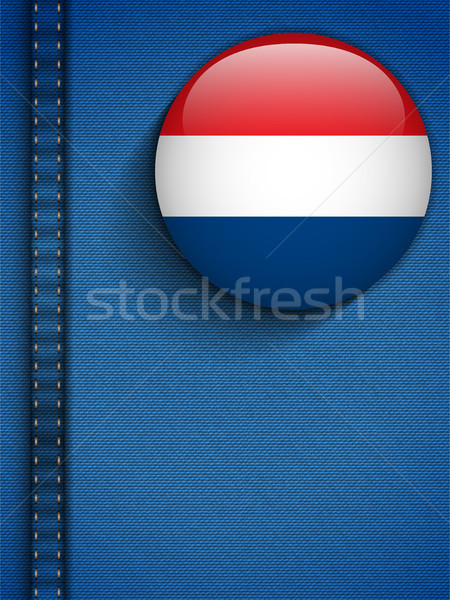 Netherlands Flag Button in Jeans Pocket Stock photo © gubh83