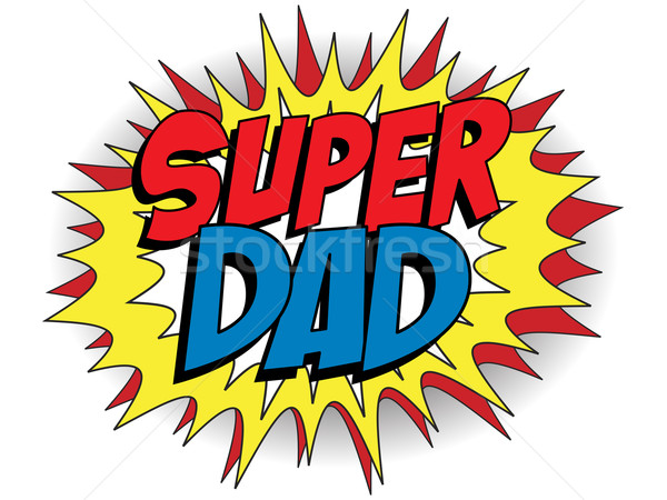 Happy Father Day Super Hero Dad Stock photo © gubh83