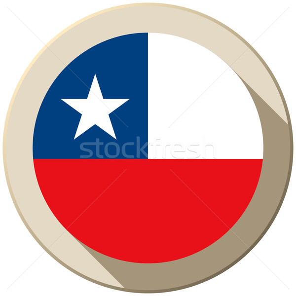 Chile Flag Button Icon Modern Stock photo © gubh83