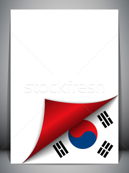 Corea del Sud paese bandiera pagina vettore segno Foto d'archivio © gubh83