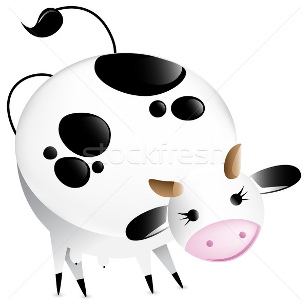Cute vector glossy cow Stock photo © gubh83
