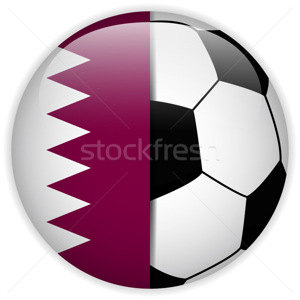 Qatar pavilion minge de fotbal vector lume fotbal Imagine de stoc © gubh83