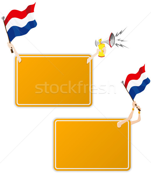 Dutch Sport Message Frame with Flag. Set of Two Stock photo © gubh83