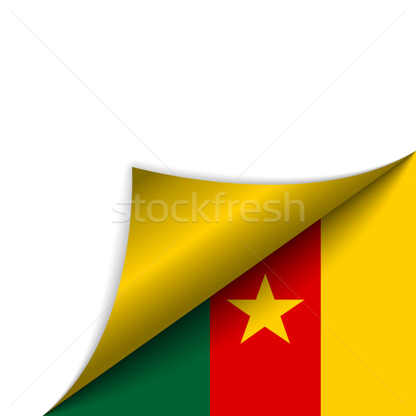 Cameroon Country Flag Turning Page Stock photo © gubh83