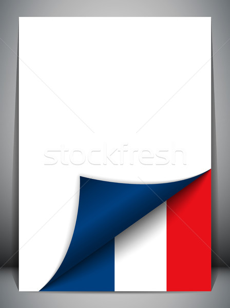 France Country Flag Turning Page Stock photo © gubh83