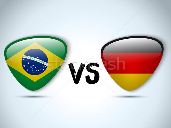 Germany versus Brazil Flag Soccer Game Stock photo © gubh83
