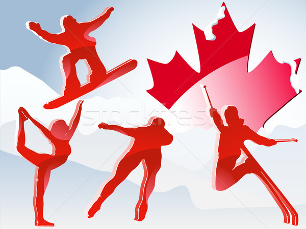 Kanada Vancouver tél játékok 2010 szerkeszthető Stock fotó © gubh83