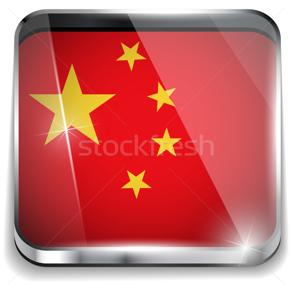 China Flag Smartphone Application Square Buttons Stock photo © gubh83