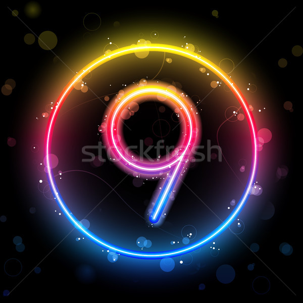 Number Rainbow Lights  Glitter with Sparkles Stock photo © gubh83