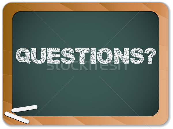 Blackboard vragen bericht geschreven krijt vector Stockfoto © gubh83