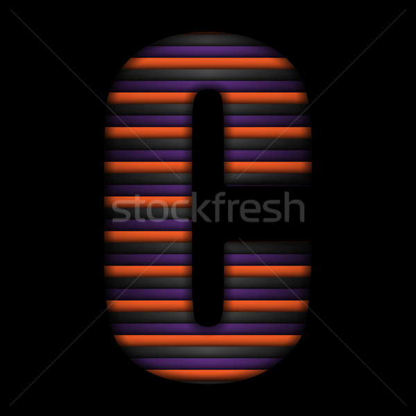 Halloween alfabet brieven streep zwarte oranje Stockfoto © gubh83