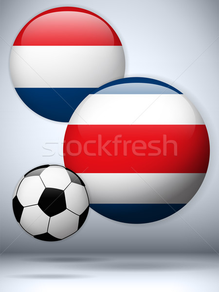 Zdjęcia stock: Niderlandy · Kostaryka · banderą · piłka · nożna · gry · wektora