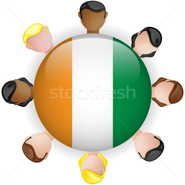 Irland Flagge Taste Teamarbeit Menschen Gruppe Stock foto © gubh83