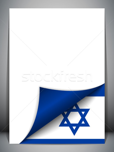 İsrail ülke bayrak sayfa vektör imzalamak Stok fotoğraf © gubh83