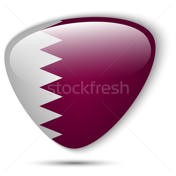 卡塔爾 旗 鈕 向量 玻璃 商業照片 © gubh83