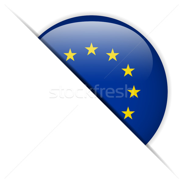 Europe Flag Glossy Button Stock photo © gubh83