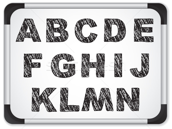 Black Alphabet on Whiteboard Stock photo © gubh83