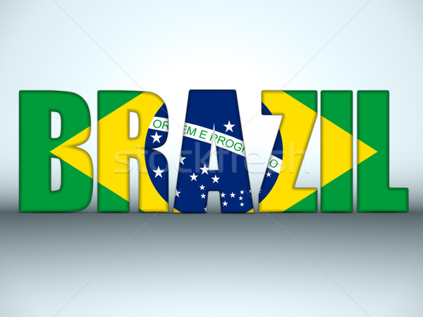 Brasile 2014 lettere bandiera vettore sport Foto d'archivio © gubh83