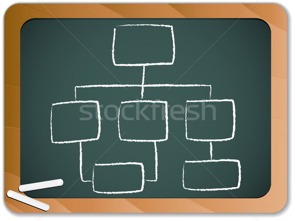 Foto stock: Organización · tabla · pizarra · tiza · vector · negocios