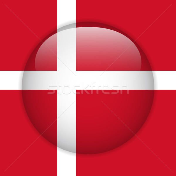 Stok fotoğraf: Danimarka · bayrak · parlak · düğme · vektör · cam