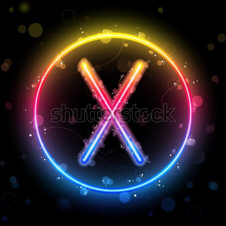 Alphabet Rainbow Lights in Circle White Background Stock photo © gubh83