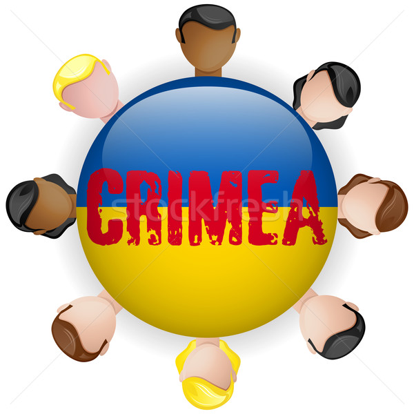 Ukraine and Russia conflict for Crimea Icon Stock photo © gubh83