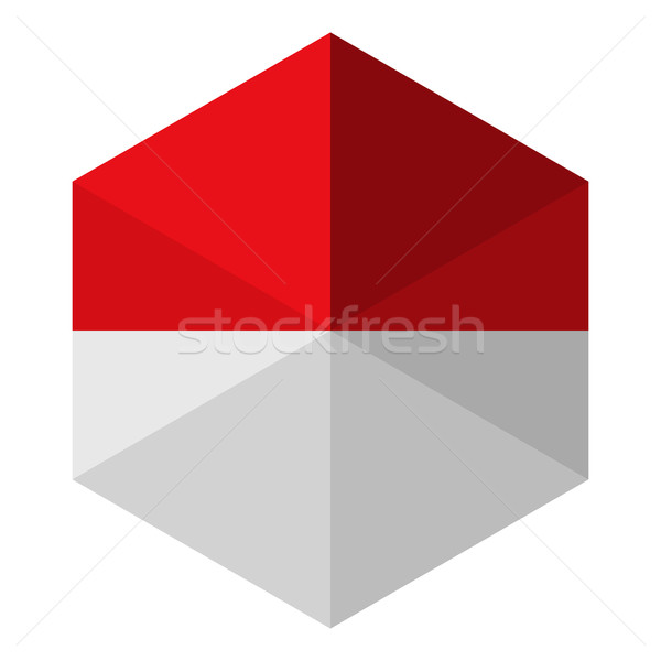 [[stock_photo]]: Monaco · pavillon · hexagone · icône · bouton · monde