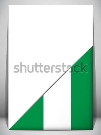 Nigeria Country Flag Turning Page Stock photo © gubh83