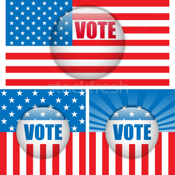 Vote Buttons. Set of three with Background Stock photo © gubh83