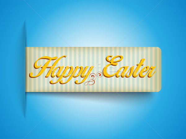 Kellemes húsvétot szalag címke matrica vektor tavasz Stock fotó © gubh83