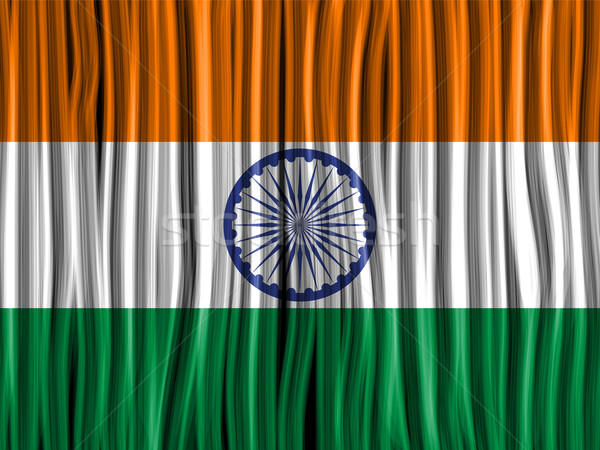 Сток-фото: Индия · флаг · волна · ткань · текстуры · вектора