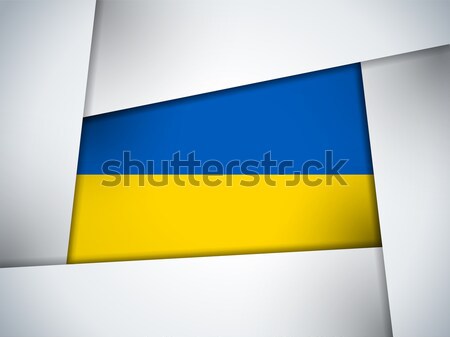 Ukrayna ülke bayrak geometrik vektör iş Stok fotoğraf © gubh83