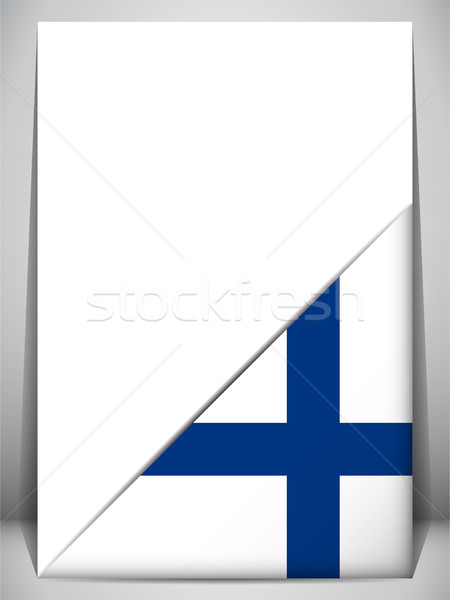 Finland Country Flag Turning Page Stock photo © gubh83