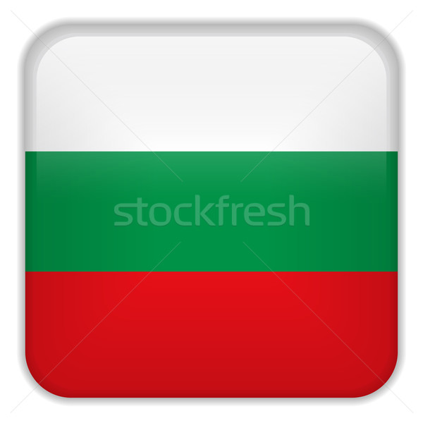 Bulgária zászló okostelefon alkalmazás tér gombok Stock fotó © gubh83