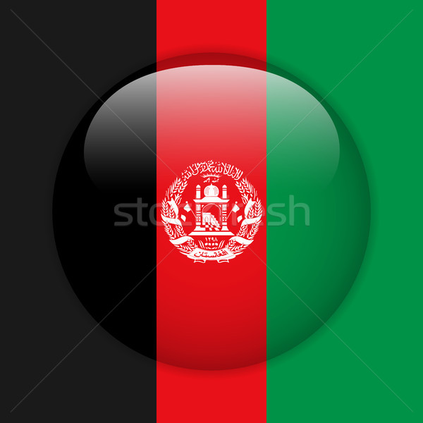 Afganistan banderą przycisk wektora szkła Zdjęcia stock © gubh83