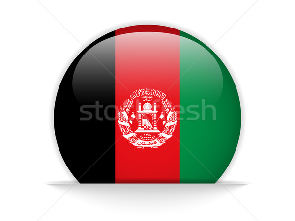 Afganistan banderą przycisk wektora szkła Zdjęcia stock © gubh83