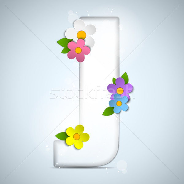 Alphabet Glass Spring with Flowers Stock photo © gubh83