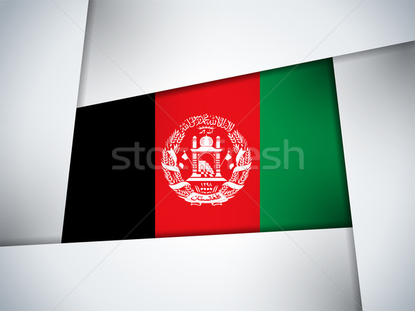 Afganistan kraju banderą geometryczny wektora działalności Zdjęcia stock © gubh83