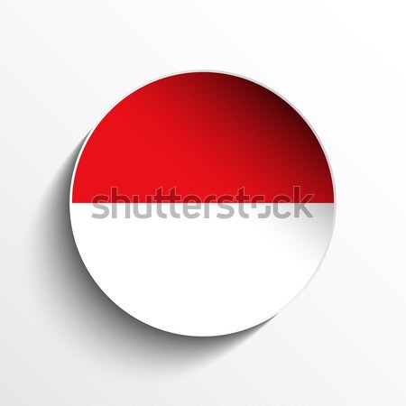 Monaco vlag papier cirkel schaduw knop Stockfoto © gubh83