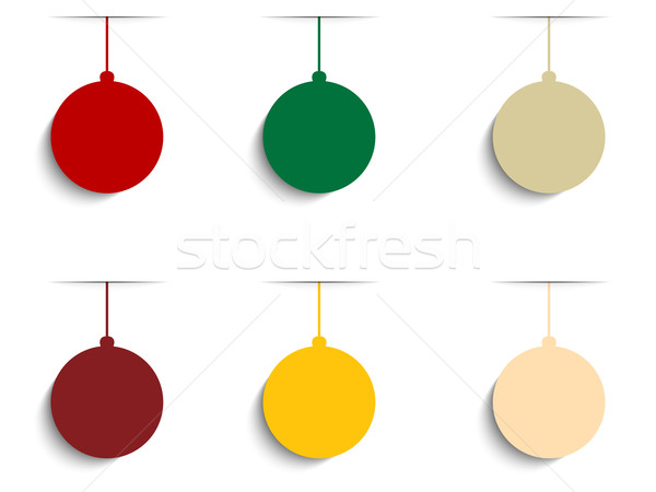 Stock fotó: Vidám · karácsony · retro · színes · hipszter · vektor