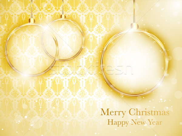 Vesel Crăciun aur retro vector Imagine de stoc © gubh83