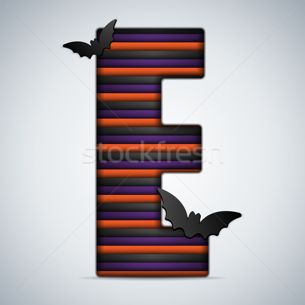 Stockfoto: Halloween · bat · alfabet · brieven · streep · zwarte