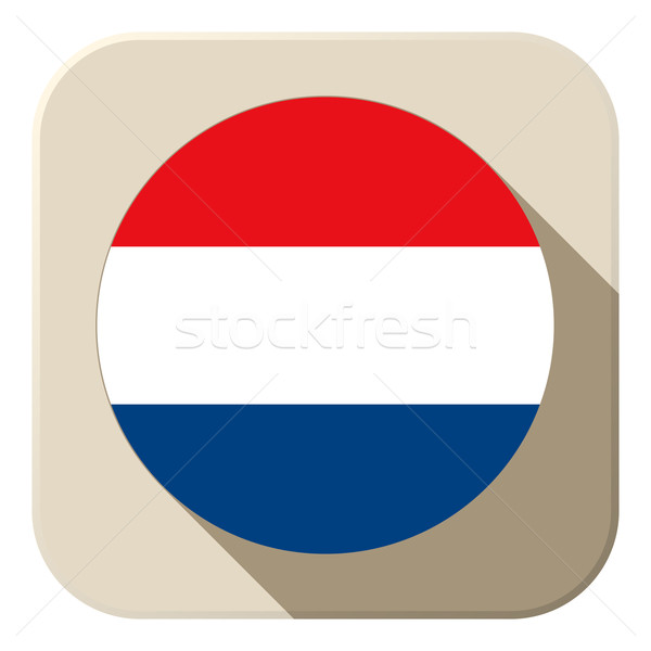 Países Bajos bandera botón icono moderna vector Foto stock © gubh83