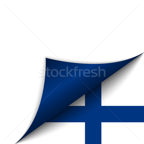 Finland Country Flag Turning Page Stock photo © gubh83