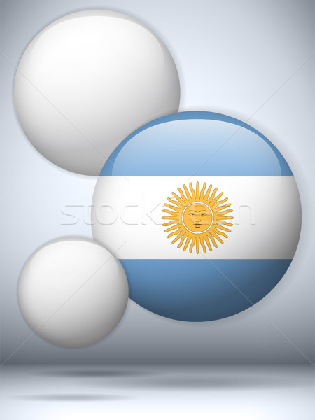 Stockfoto: Argentinië · vlag · glanzend · knop · vector · glas