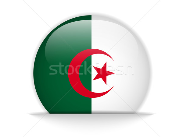 Argélia bandeira botão vetor vidro Foto stock © gubh83