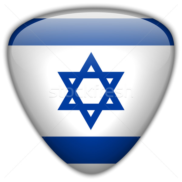 Israël vlag glanzend knop vector glas Stockfoto © gubh83