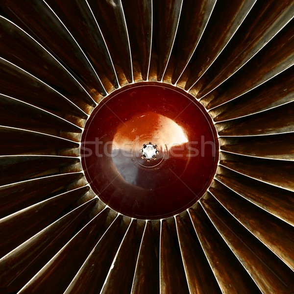 Jet motor turbine detail vliegtuig industriële Stockfoto © Gudella